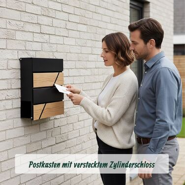 Скринниця Relaxdays з імітацією дерева та відсіком для газет