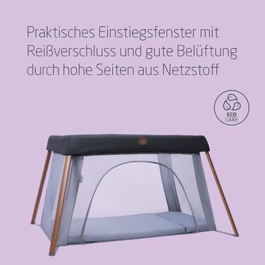 Дитяче ліжко-манежа Maxi-Cosi 2-в-1 Iris2, Essential Graphite, 0-3 роки, до 15 кг