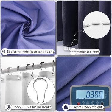 Комплекти аксесуарів для ванної кімнати, 9 предметів: сміттєвий бак, лоток для косметики, дозатор мила, мильниця, стакан для зубної щітки, щітка для унітазу та тримач для ватних паличок (Глиняний, Морська блакить, Комплект для ванної + штора + рушники)