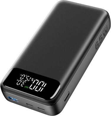 Швидкий зарядний пристрій 65 Вт, PD3.0 QC4.0, USB-C, для iPhone/планшета, чорний, 20000mAh