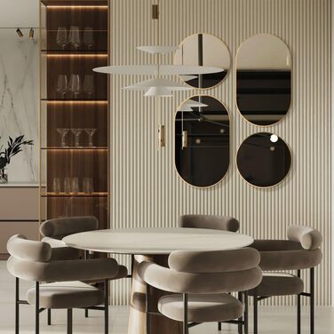 Дзеркало настінне овальне HOKO Design 45x75 см з металевим матовим каркасом. Можлива вертикальна та горизонтальна установка. Підходить для ванної, коридору, спальні та вітальні.