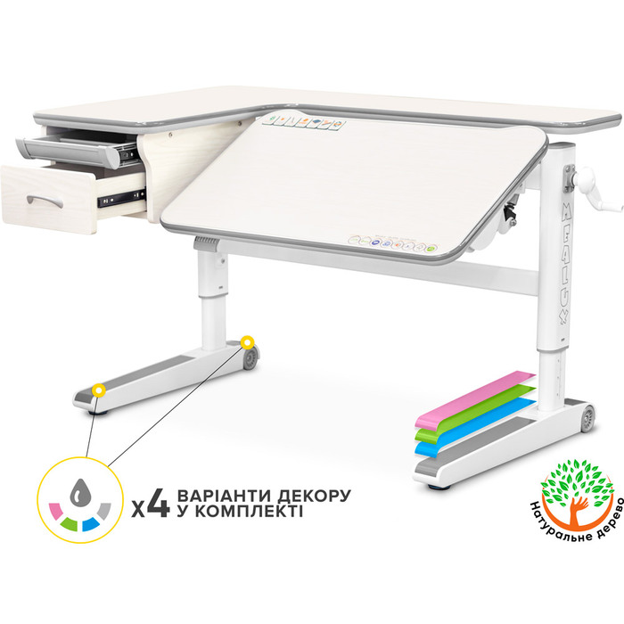 Дитячий стіл Mealux Woodville Multicolor TG (арт. BD-850 TG/MC)