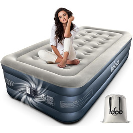 Надувний матрац iDOO самонадувний, 2 персони, з електричним насосом, для кемпінгу, 152x203x46 см, 295 кг
