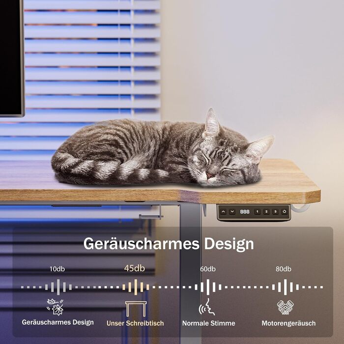 Стол письмовий L-подібний, регульований по висоті, 150 x 100 см, електричний, ергономічний, з підстаканниками та гачками, коричневий