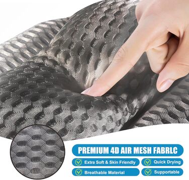 Подушка для ванни з піни memory foam, антиковзка, для шиї та спини, 4D вентиляція, 6 присосок, сіро-метеликовий колір