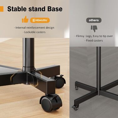 Мобільна підставка для телевізора Hemudu 23-60 дюймів LCD/LED, до 35 кг, VESA 400x400, регульована висота