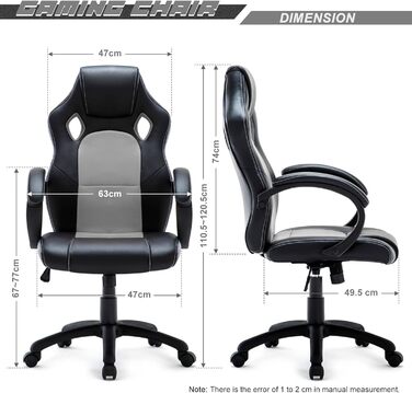 Крісло для керівника  WM Heart Ergonomic Gaming Офісне крісло (сірий)