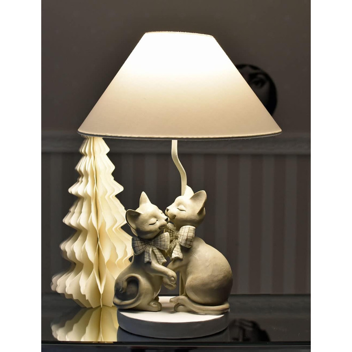 Настільна лампа фігурка кота дитяча кімната лампа (без лампочки) кіт настільна лампа біла лампа cw613 Palazzo Exklusiv