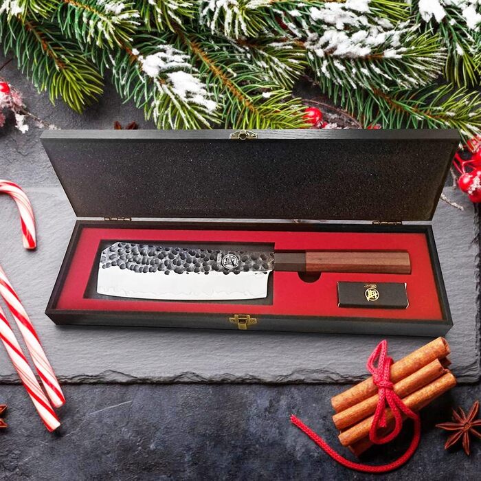 Японський кухонний ніж MITSUMOTO SAKARI з ручкою з рожевого дерева (19 см), ручна ковка, високоякісна сталь