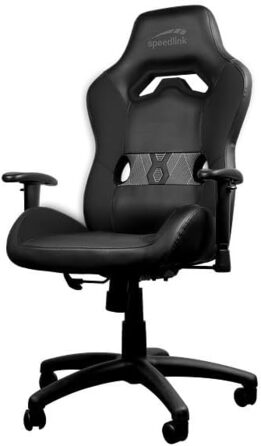 Ігровий крісло Speedlink Looter – ергономічне, чорне, на штучній шкірі, до 140 кг