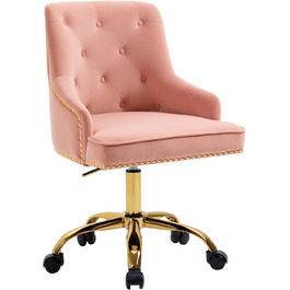 Оксамитове офісне крісло Sepnine Home 6488-рожевий