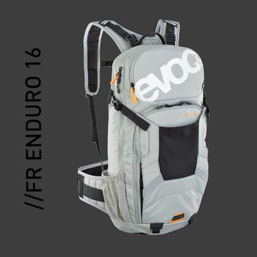 Рюкзак EVOC FR ENDURO 16 Protector Ruckack для велотуризму та трейлу (простір для роси 16 л, захист спини LITEHIELD сертифікований TV/G, відсік для гідратації bi 3L) (S, кам'яно-сірий)