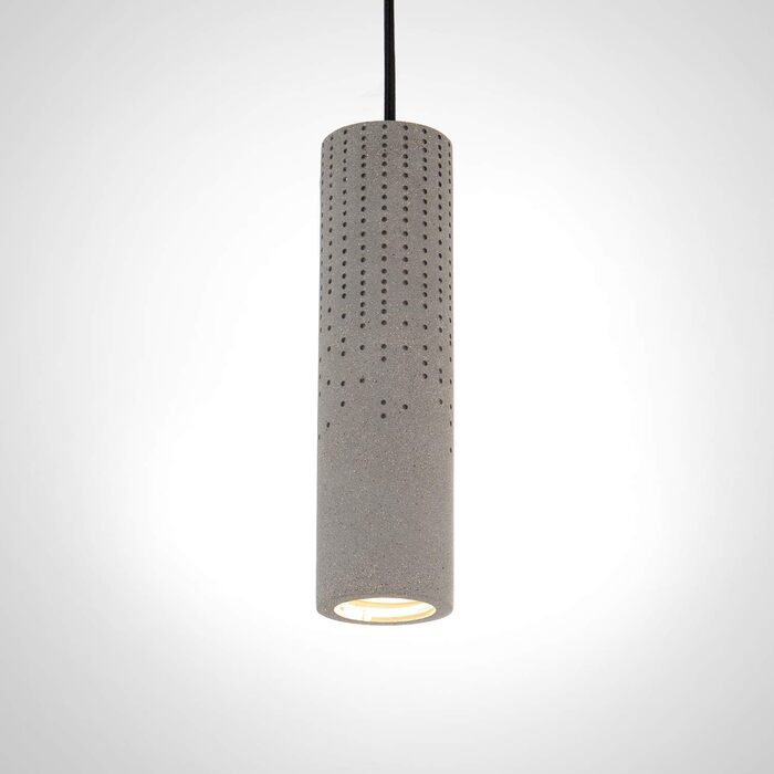 Світлодіодний підвісний світильник Paco Home, GU10, лампа для вітальні, їдальні, кухні, регулюється по висоті, колір Лампочка (бетонно-кам'яно-сірий, без лампочки)