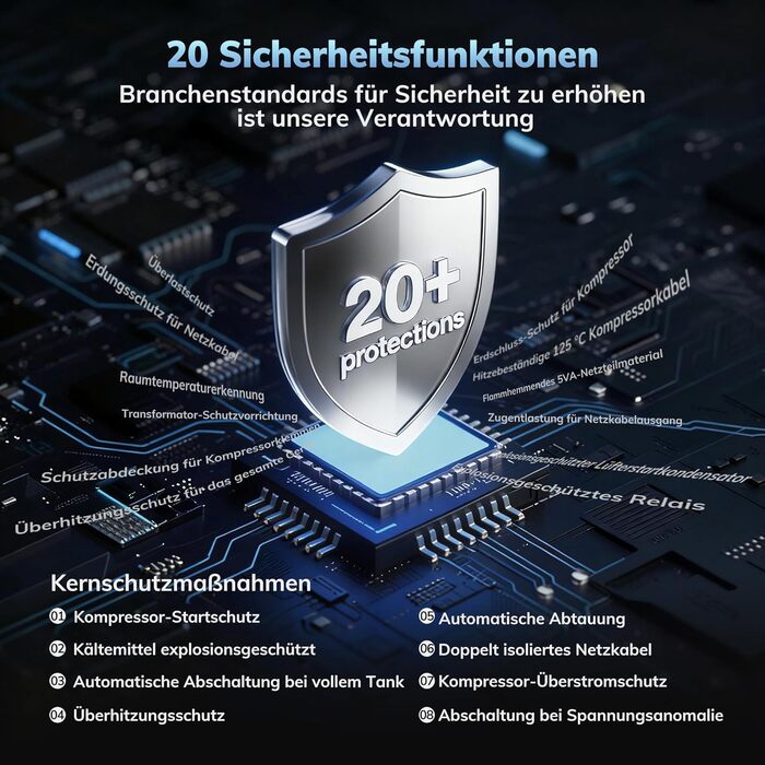Електричний осушувач повітря AEOCKY 25L/день, 50м², з відведенням води, для підвалу, пральні, спальні, ванної кімнати (білий)