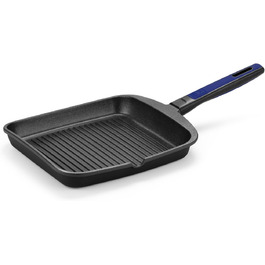 Grill BRA Advanced з рифленням, 28 см, алюмінієвий литвий з антипригарним покриттям, PFOA-free, для індукційних плит, сучасний дизайн