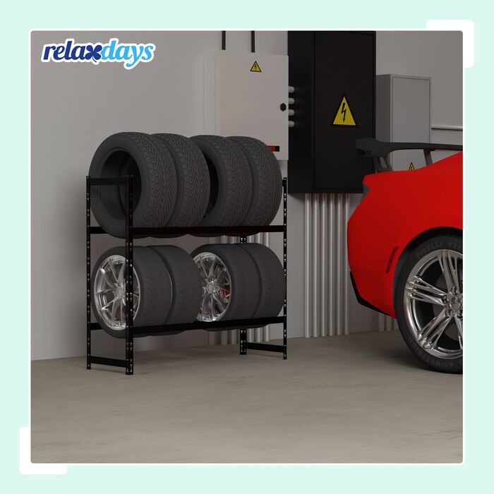 Стеляж для шин Relaxdays на 8 шин