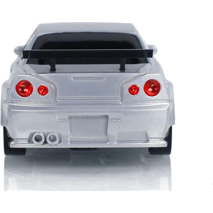 RC Автомобіль 1/43 Масштаб Готовий до Гонок Дрифт 4WD Радіокерування Зі Світловою Системою Сірий