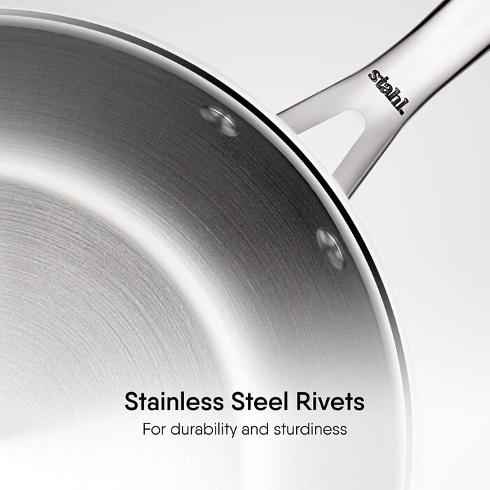 Нержавіюча сковорода Triply Stahl з кришкою, 24 см, 1.8 л (на 6 осіб)