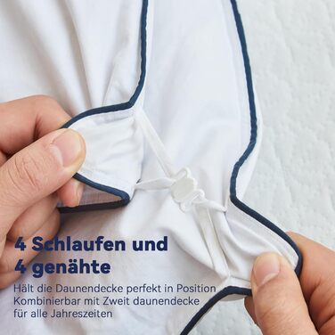 Преміум ковдра з гусячого пуху та пера 135x200 см, всесезонна, 100% бавовна, сертифікація Öko-TEX 100, DOWN Pass, RDS