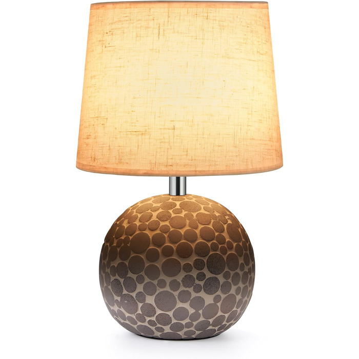 EGOBASIC LED-лампа настільна керамічна акумуляторна з пультом, бездротова, з таймером, регульована яскравість, 12 кольорів RGB, для вітальні, спальні, їдальні (вінтажний цоколь)