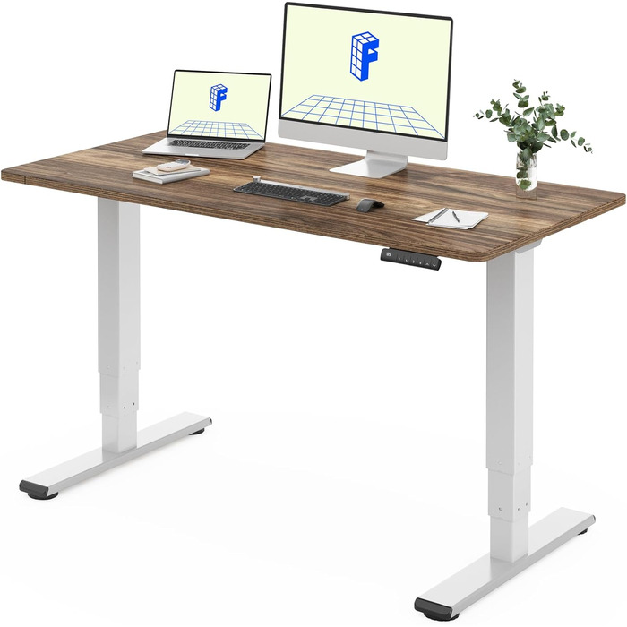 Електричний регульований стіл FLEXISPOT 120x80 см з подвійним мотором – ергономічний стоячий стіл для дому та офісу, 100 кг, тиха робота (<50 дБ)