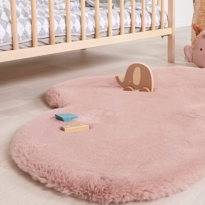 ФРААІ Дитячий килим Home & Living - Huggy Cloud Рожевий - 70x115см - Монохромний - Сучасний - Дитяча кімната, Дитяча кімната - Хлопчики - Дівчатка - Ковролін 70 х 115 см Рожевий