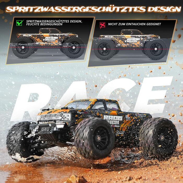 Радіокерований позашляховик Haiboxing 1/18 4WD 36 км/год - RC Monster Truck для дітей та дорослих 18859E