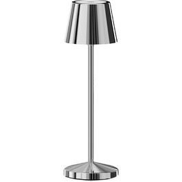 Lumisky EMILY - бездрожний настільний світильник LED, тепле біле світло, регулювання яскравості, 25 см (сріблястий)
