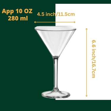 Набір коктейльних склянок Let's Say Cheers (4 шт) з акрилу, безпечні, багаторазові, BPA-free, прозорі, для подарунків, вечірок, бару, басейну