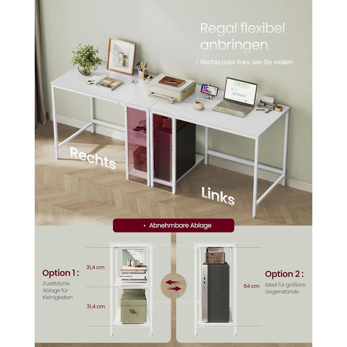 Стол письмовий VASAGLE 100x50x76 см, комп'ютерний, для офісу/дому, вінтажний стиль, коричнево-чорний