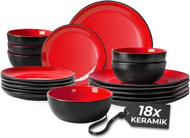 Набір посуду Miamio для 12 осіб, 36 предметів: тарілки, миски, сервіз з тарілок з кераміки, колекція Le Papillon, безпечний для мийки та мікрохвильової печі