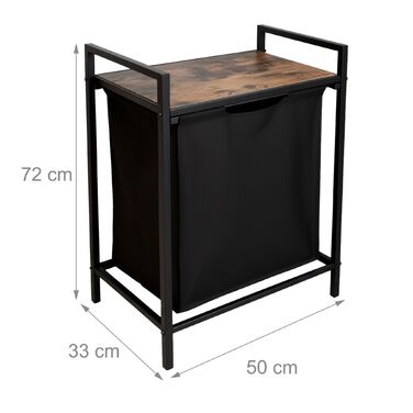 Кошик для білизни Relaxdays з металевим каркасом, 65 л