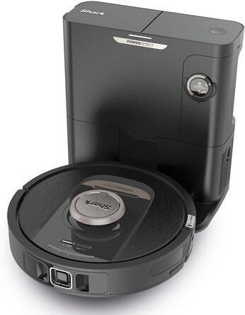 Робот-пилосос Shark PowerDetect 2-в-1 з функцією миття, самостійне очищення на 60 днів, LiDAR-навігація, NeverStuck, керування через додаток, RV2800ZEEU, чорний