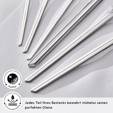 Karaca Midway Набір столових приборів на 12 осіб (84 шт.) - нержавіюча сталь, ножі, виделки, ложки. Кухонний набір столових приборів