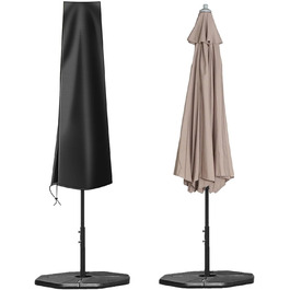 Чохол для парасольки 3м OKPOW 600D водонепроникний, з блискавкою, захист від УФ, вітру та снігу (170см × 27.5/33.5см, чорний)