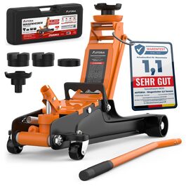 Гідравлічний домкрат Wagenheber 2.5T низький профілю для легкових авто та кліренсу, до 2500 кг (Помаранчевий)