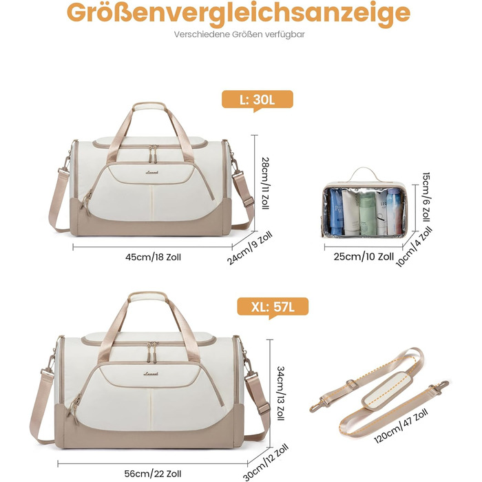 Спортивна сумка LOVEVOOK для жінок, 30л: туристична, для басейну, сауни, гімнастики, подорожей, з відділенням для взуття та мокрих речей, водонепроникна, 45x24x28см