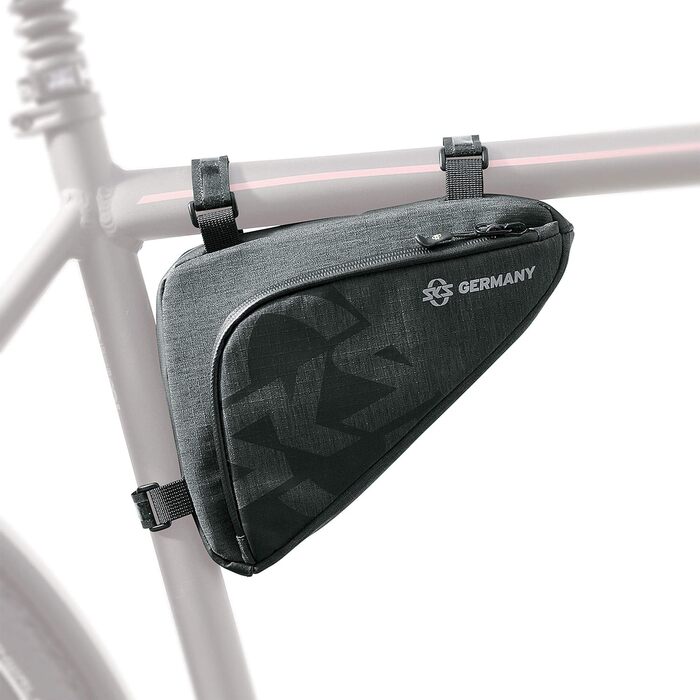 Кофри SKS GERMANY TRAVELLER EDGE для трекінгових та міських велосипедів, велоаксесуари (сумка з водовідштовхувальної тканини, з міні-петлею-насосом, застібкою на липучці & Easy-Zip) (рамна сумка TRAVELLER EDGE 1000 мл)