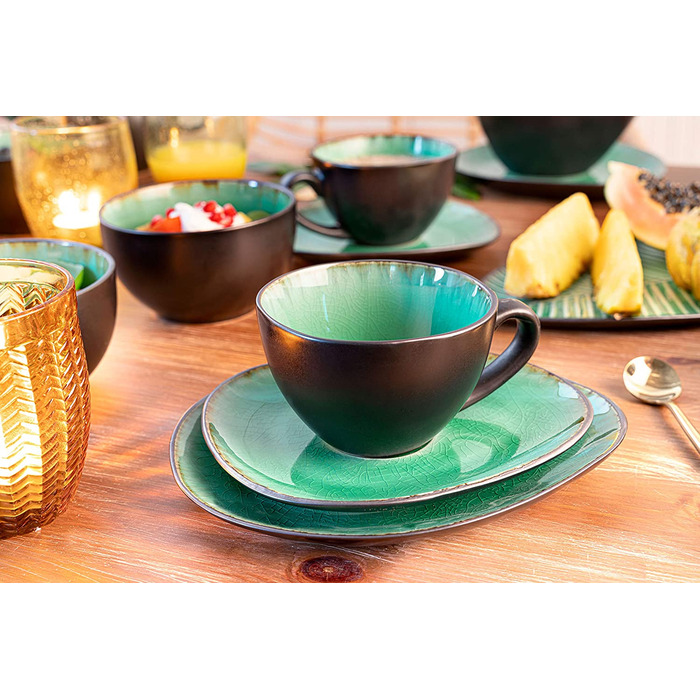 Sänger Kaffeeservice Palm Beach: 12-частинний набір посуду з кераміки для 4 осіб, преміум-якість