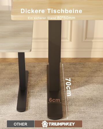 Регульований стіл висотою 200x80 см з USB-портом, 3 режими пам'яті, антиколізійна система, комп'ютерний стіл, горіх+чорний