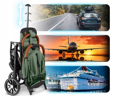 Дитячий прогулянковий візок Nukido Paseo, чорний, з амортизаторами