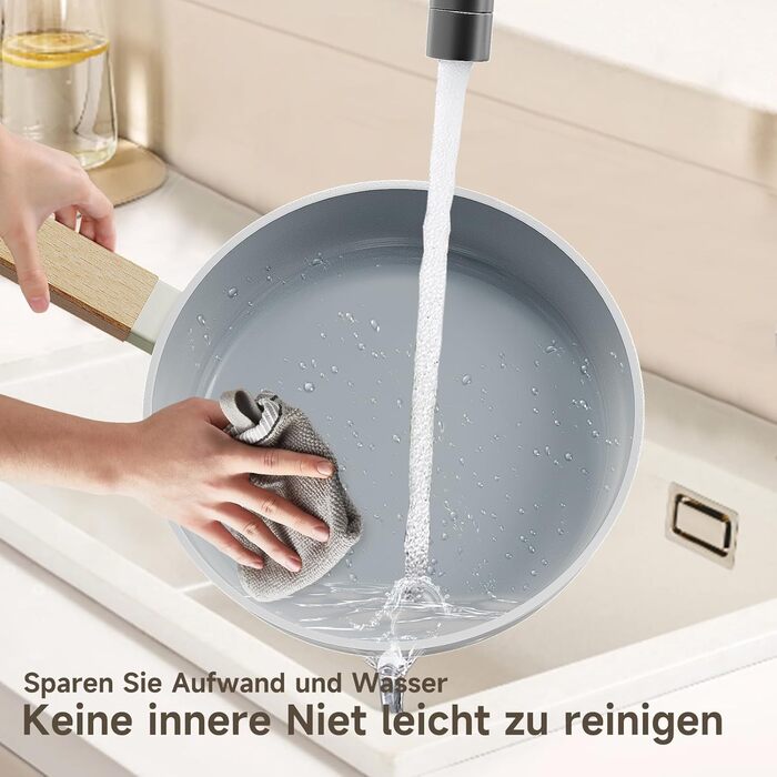 Набір сковорідок Scheffler 20/24/28 см: антипригарне покриття, для всіх плит, включаючи індукційну