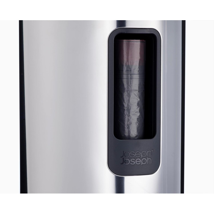 Сміттєвий бак Joseph Joseph EasyStore Luxe 5л з нержавіючої сталі з автоматичним закриттям кришки та змінним внутрішнім відром, для ванної, спальні, офісу