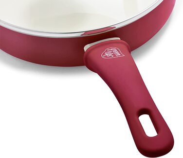 Набір посуду GreenLife Soft Grip з антипригарним покриттям, 16 предметів, не містить PFAS, червоного кольору