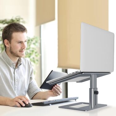 Підставка для ноутбука GOKEDA: ергономічна, регульована, з алюмінію, 11-17 дюймів