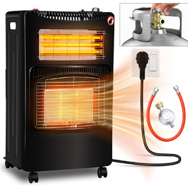 Газовий обігрівач для приміщень 4,2 КВт, інфрачервоний нагрівач, портативний, Plug and Play