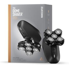 Електричний бритва для голови MANSCAPED The Dome Shaver PRO для чоловіків, 5 плаваючих лез SkinSafe, FlexAdjust, водонепроникна, USB-C/індукційна зарядка, акумуляторна, з блокуванням для подорожей