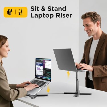 Підставка для ноутбука FoldWise X - алюмінієва, регульована, 360° - для 11-18 дюймів