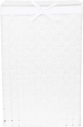 Кошик для білизни RAN6891 Stan з кришкою, ручками, плетіння з металевим каркасом, знімний вкладиш з льону, 30 x 30 x 50 см, Коричневий