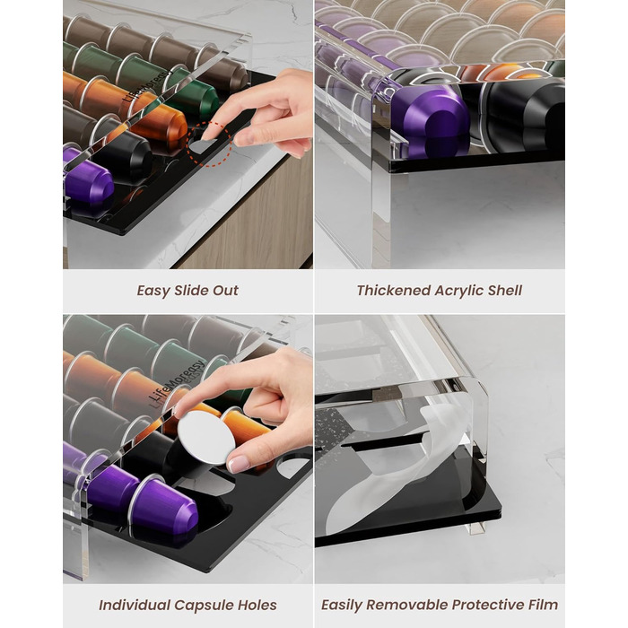 Органайзер для капсул Nespresso LifeMoreasy CK-40: зручне зберігання 40 капсул